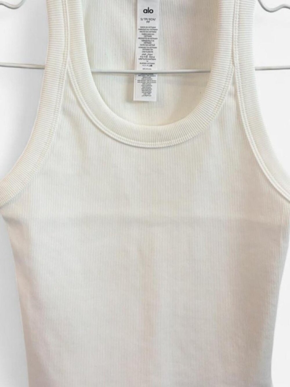 white ribbed tank top - Picture 7 of 8